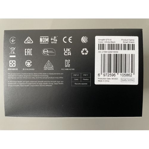 Amazfit GTS 4 4,45 cm (1.75") AMOLED 43 mm...