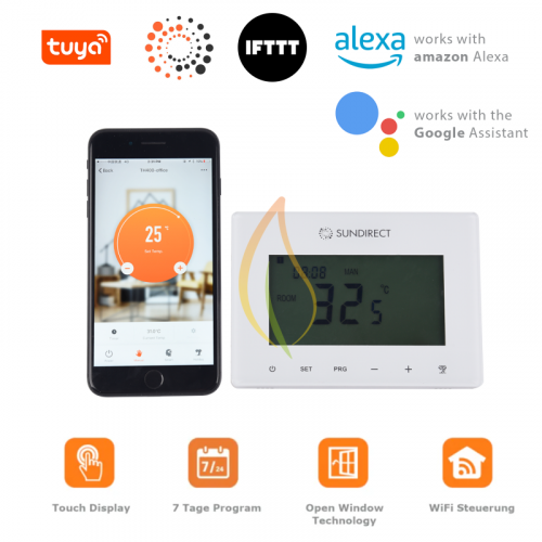 Giabri Heat - 919 - Termostato wireless WiFi...