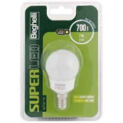 Beghelli Sfera Super LED E14 Lampadina a risparmio energetico 7 W A+