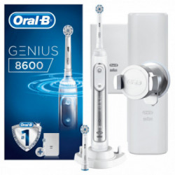 Oral-B Genius 8600 - Spazzolino Elettrico, 2 Testine, 5 Modalità Spazzolamento, Bluetooth, Custodia