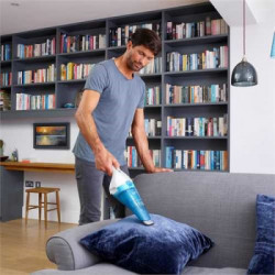 Black & Decker WDC115WA aspiratore portatile Senza sacchetto Blu, Bianco