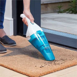 Black & Decker WDC115WA aspiratore portatile Senza sacchetto Blu, Bianco