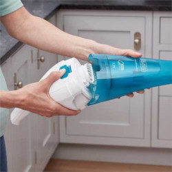 Black & Decker WDC115WA aspiratore portatile Senza sacchetto Blu, Bianco