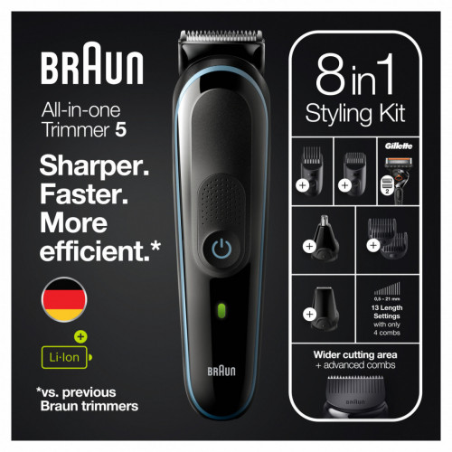 Braun All-in-one MGK5365 Nero, Blu