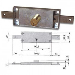 Cisa 41010-80-0 Serratura per Serrande e Pporte Basculanti