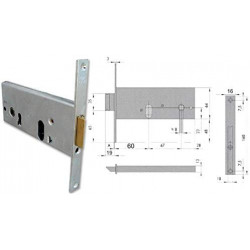 Cisa 5699 44155-60-0 Serratura Infilare Cilindro Ovale F16