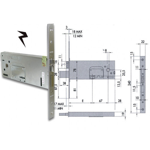 CISA 17352-100 SERRATURA ELETTRICA