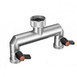 Presa rubinetto a 2 vie regolabili Presa3/4"(20-27 mm) ottone cromato Metal-Jet