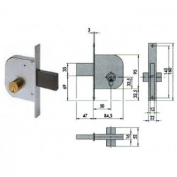 CISA 42010-50-0 SERR CANCELLO CIL FISSO