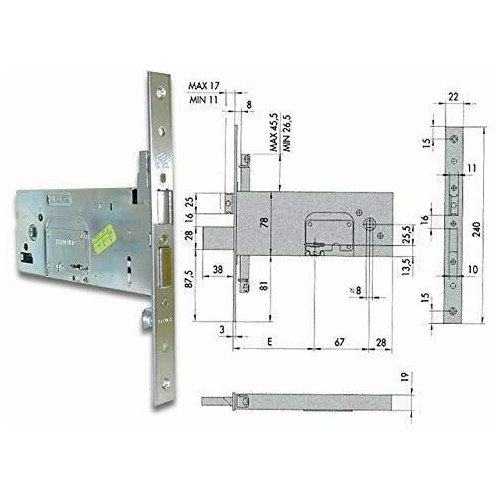 Cisa 57357-100 Serratura Doppia Mappa 4 Mandate...