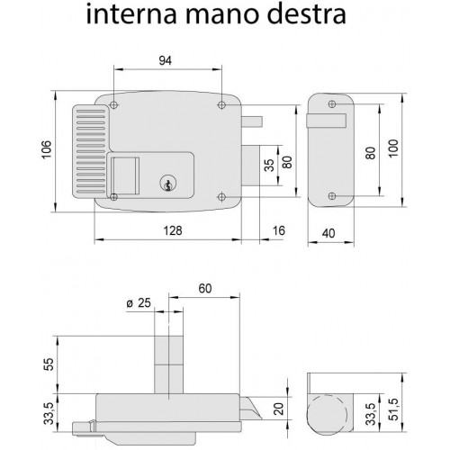 Cisa 11731-60-1 Serratura Elettrica Applicare...