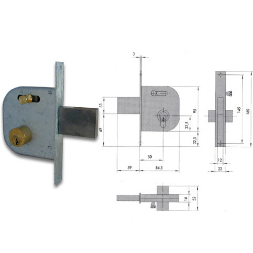 CISA 42030-50-0 SERR CANCELLO CIL FISSO