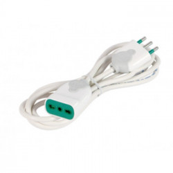 Prolunga lineare 5,0 mt 3G1,5 H05VV-F 2P+T 16A standard italiano Bipasso italiana 2P+T 16A Bianco 92680