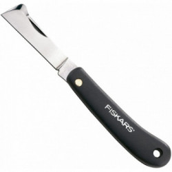 Fiskars 1001625 Coltello Da Innesto A Penna, Lunghezza Totale: 17 Cm, Acciaio Inossidabile, Nero, K60