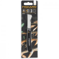 Fiskars 1001625 Coltello Da Innesto A Penna, Lunghezza Totale: 17 Cm, Acciaio Inossidabile, Nero, K60