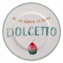 Villa D'Este Home Tivoli 'Le Travisate', Set 4 Piatti dessert in new bone china