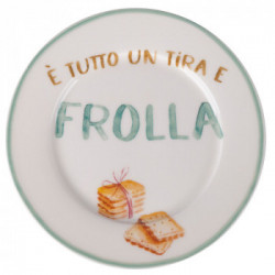 Villa D'Este Home Tivoli 'Le Travisate', Set 4 Piatti dessert in new bone china