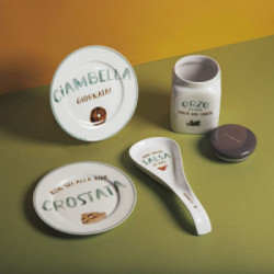 Villa D'Este Home Tivoli 'Le Travisate', Set 4 Piatti dessert in new bone china