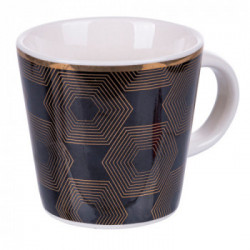 Villa D'Este Home Tivoli 'Mondrian', Set 6 tazzine caffè 90 ml in bone china