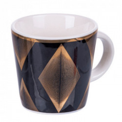 Villa D'Este Home Tivoli 'Mondrian', Set 6 tazzine caffè 90 ml in bone china