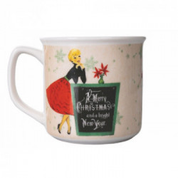 Villa D'Este Home Tivoli 'Miss Audrey Xmas', Mug 350 ml in new bone china