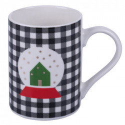 Villa D'Este Home Tivoli 'Tartan', Set 2 Tazze colazione natalizia 320 ml