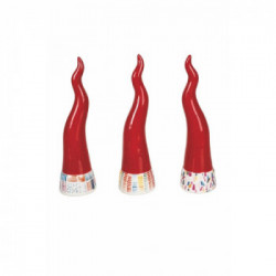 Villa D'Este Home Tivoli 'Signes', Set 3 Corni decorativo portafortuna in ceramica