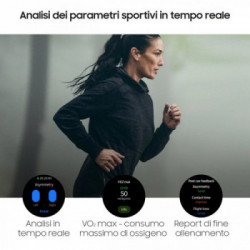 Samsung Galaxy Watch3 Smartwatch Bluetooth, cassa 41mm acciaio, cinturino pelle, Saturimetro, Rilevamento cadute, Monitoraggio