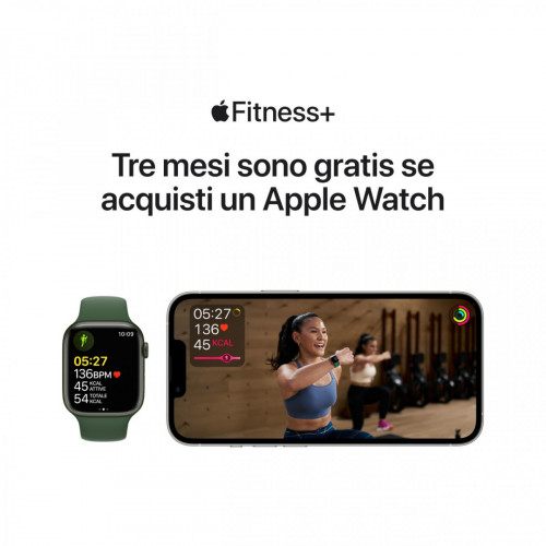 Apple Watch Series 7 GPS, 45mm Cassa in...