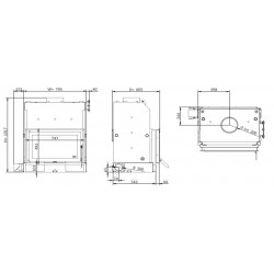 Solzaima Ecofogo Eco Black - Termocamino a Legna, Cornice 4 Lati 4,4 cm, 21,7 kw, Nero