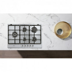 Whirlpool TGML 761 IX - Piano Cottura a Gas, 5 Fuochi, Acciaio Inox, 75 cm