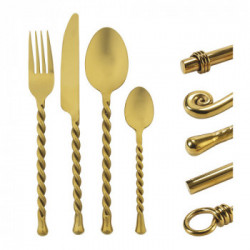 Villa D'Este Home Tivoli 'Materia Gold', Set 24 posate 