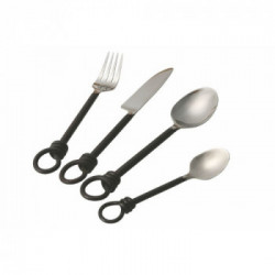 Villa D'Este Home Tivoli 'Materia Black', Set 24 posate 