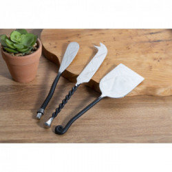 Villa D'Este Home Tivoli 'Materia Black', Set 3 coltelli formaggio 