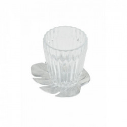 Villa D'este Home Tivoli 'Jungle', Set 6 sottobicchieri foglia argento 