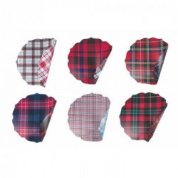 Villa D'Este Home Tivoli ' Xmas Tartan', Set 6 Tovagliette double face