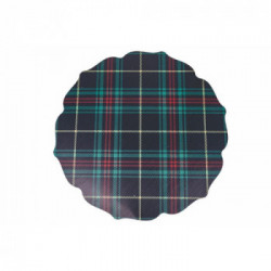 Villa D'Este Home Tivoli ' Xmas Tartan', Set 6 Tovagliette double face