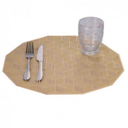 Villa D'Este Home Tivoli 'Gold', Set 6 Tovagliette esagonali oro antimacchia