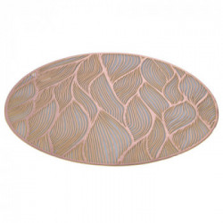 Villa D'este Home Tivoli 'Gold', Set 6 Tovagliette tonde waves oro antimacchia