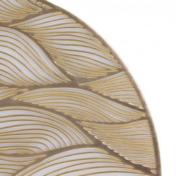 Villa D'este Home Tivoli 'Gold', Set 6 Tovagliette tonde waves oro antimacchia