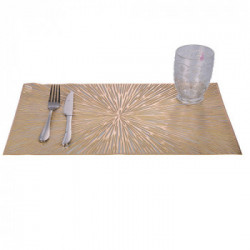 Villa D'este Home Tivoli 'Gold', Set 6 Tovagliette rettangolari oro antimacchia