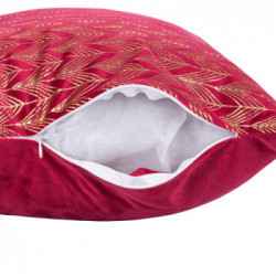 Villa D'este Home Tivoli 'Xmas', Set 2 Cuscini arredo natalizio rosso e oro 43x43 cm