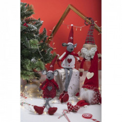 Villa D'este Home Tivoli 'Trendy Christmas', Set 3 Topini gambe morbide h.34 cm