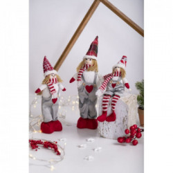Villa D'Este Home Tivoli 'Trendy Christmas', Set 3 Bamboline h.30 cm