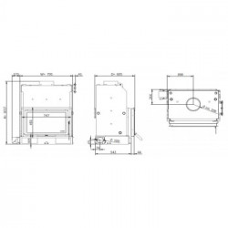 Solzaima Mytho Eco - Termocamino a Legna, Senza Cornice, 21,7 kw, Nero