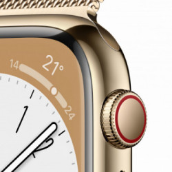 Apple Watch Series 8 GPS + Cellular 41mm Cassa in Acciaio Inossidabile color Oro with con Cinturino Loop Milanese