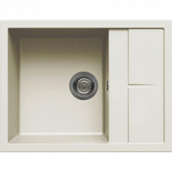 Elleci LGU12562 - Lavello unico 125, 65X50, 1VG, bianco antico