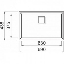 Elleci LGK12043BSO - Lavello karisma 120, 70X50, 1V, tortora sottotop