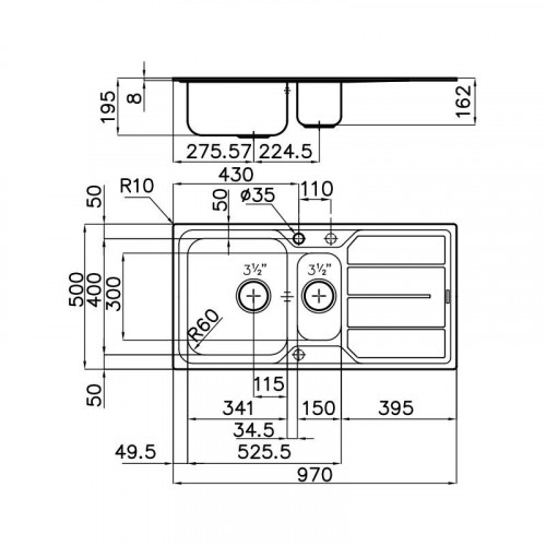 Foster 5197 062 - Lavello Elettra Sopratop,...