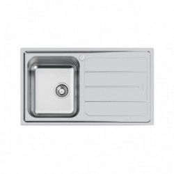 Foster 5186 062 - Lavello Elettra Sopratop, vasca a SX, Inox spazzolato, 86x50 cm